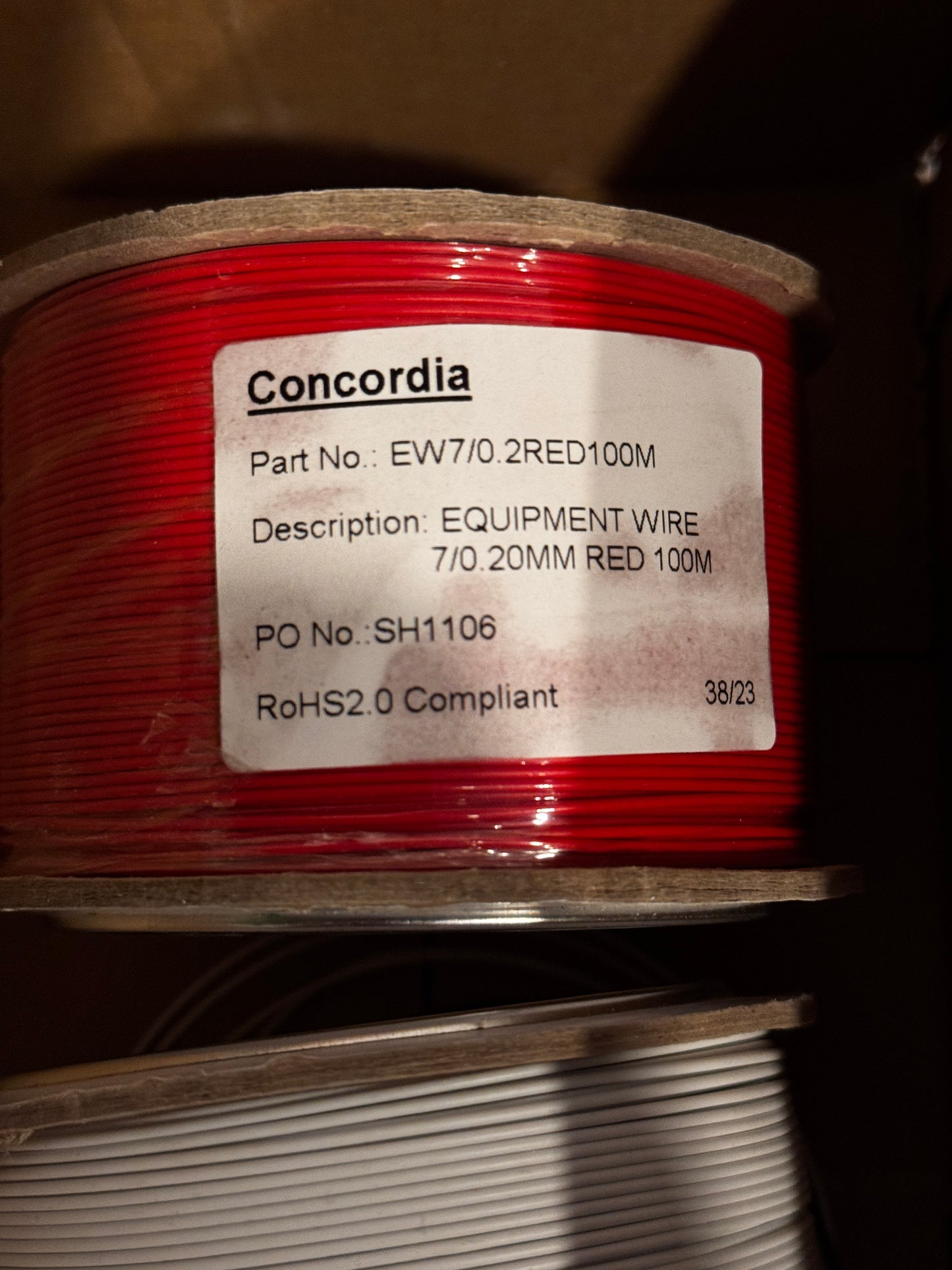 Three 100m rolls of PVC 22g multi strand hook up wire