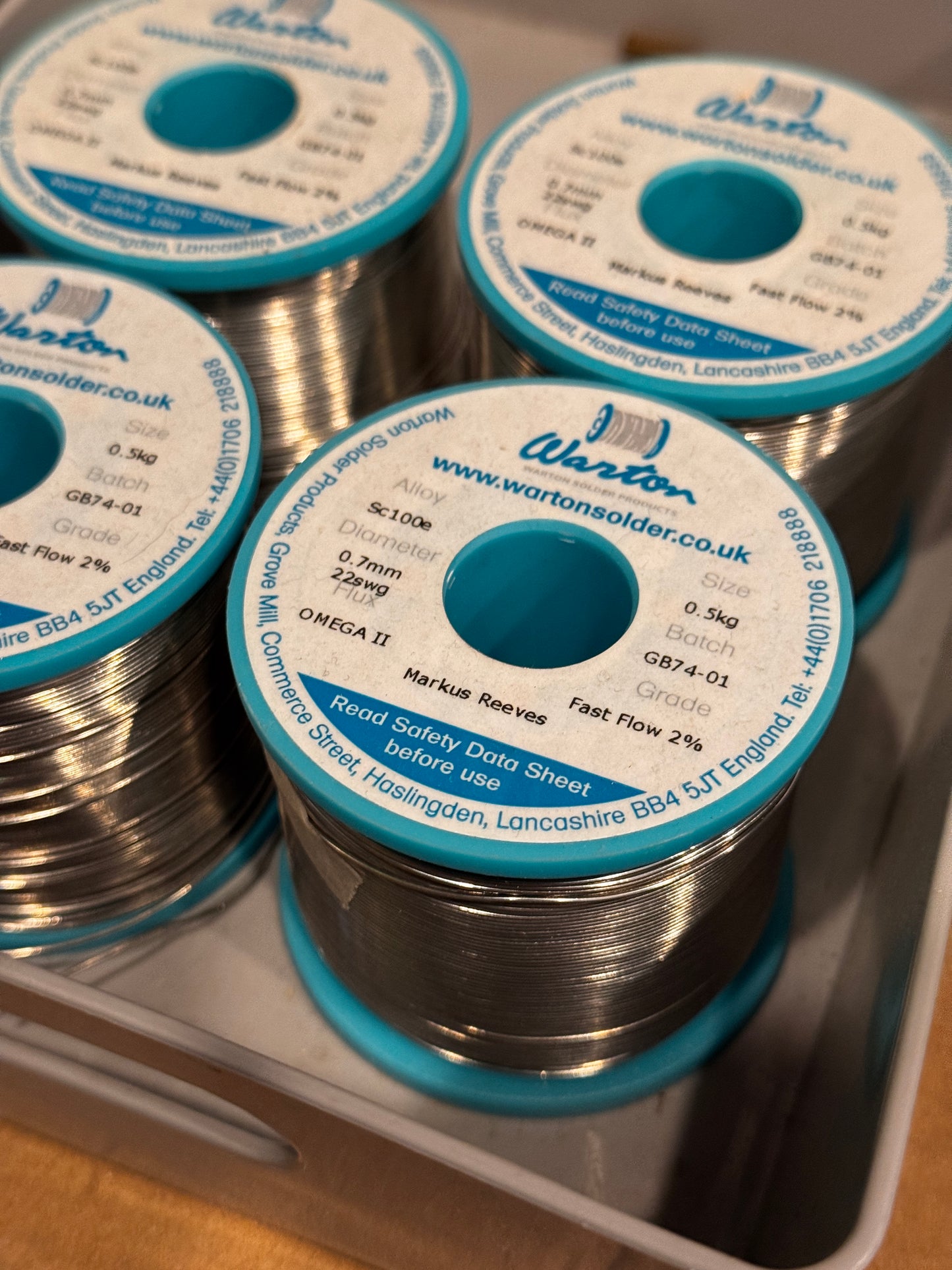 0.7mm Nexus Nu-Clear SAC305 Fast Flow 2% Solder Wire 500g Warton Metals