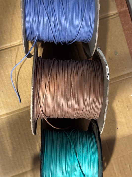 Three 100m rolls of silicon 22g multi strand hook up wire
