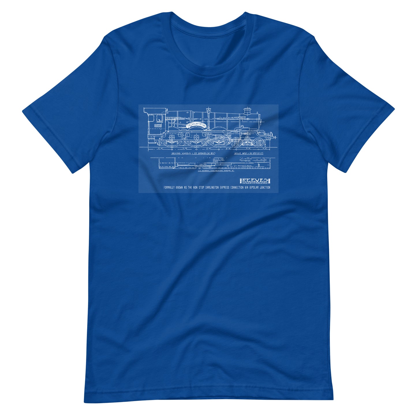 'Formerly Known as ....' T-shirt White Print on Royal Blue shirt